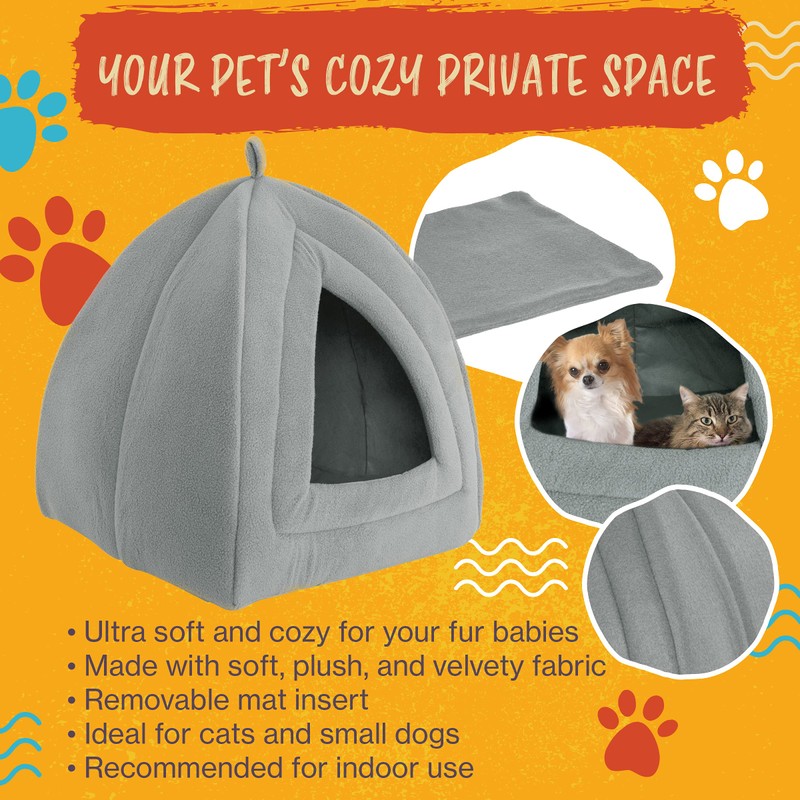 Pyramid Cat Bed - Cat Houses for Indoor Cats with