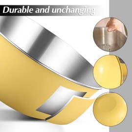 Tutamaz Stainless Steel Bowl Set, 6 Pieces, Diameter 17 cm, Stackable Metal Bowl Set, High-Quality Stainless Steel Bowls, Dishwasher Safe for Salad Bowl, Serving Bowl, Snack Bowl, Dip Bowl, Snack Bowl