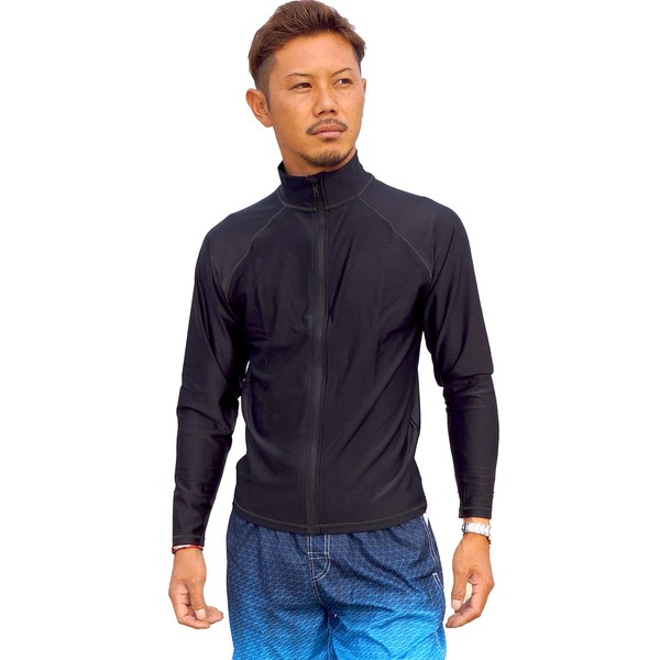 CROSSROAD cross-20 Men's Full Zip Long Sleeve Rash Guard Swimsuit