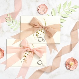 CHUQING Brown Ribbon 1.5 inch x 25 Yd Decorative Ribbon Gift Ribbon Christmas Ribbons for Weddings, Christenings and Birthday Gifts