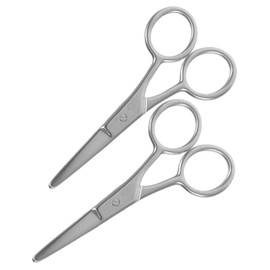 TOVINANNA Precision Eyebrow Scissors Set 2pcs Small Nose Hair Scissors for Grooming Stainless Steel for Lash Trimming