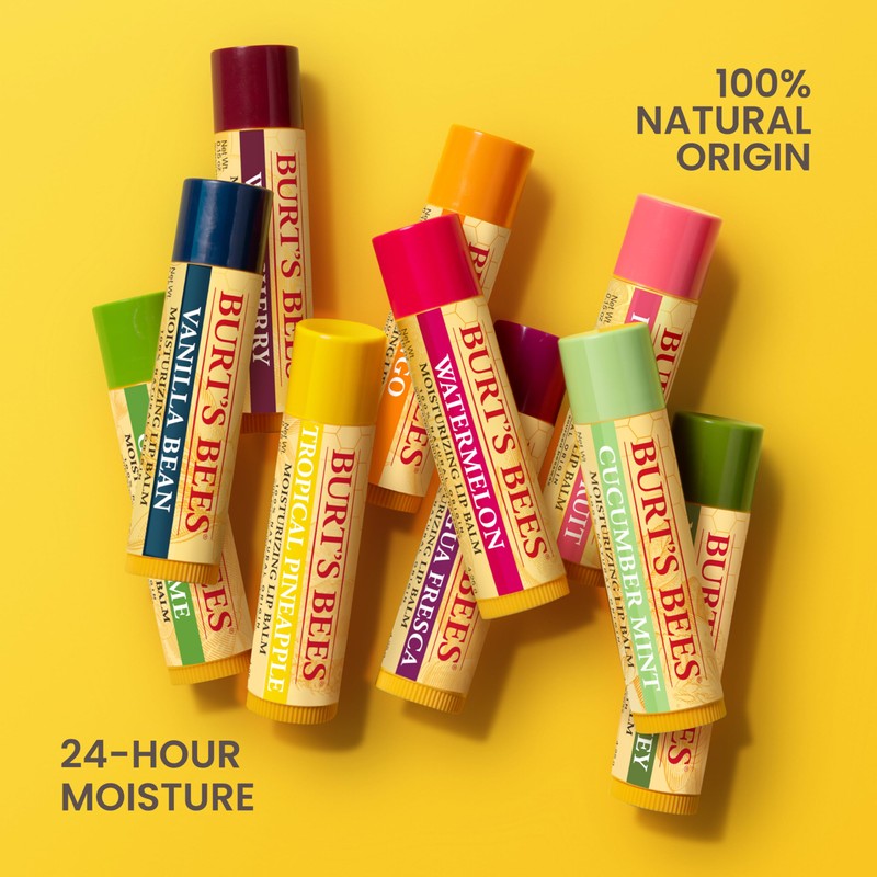Burt's Bees Lip Balm, Lip Moisturizer With Responsibly Sourced Beeswax,