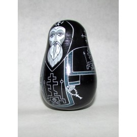 Christian Roly-Poly Souvenir Tumble Weeble Doll Nevalyashka Schemamonk Monk