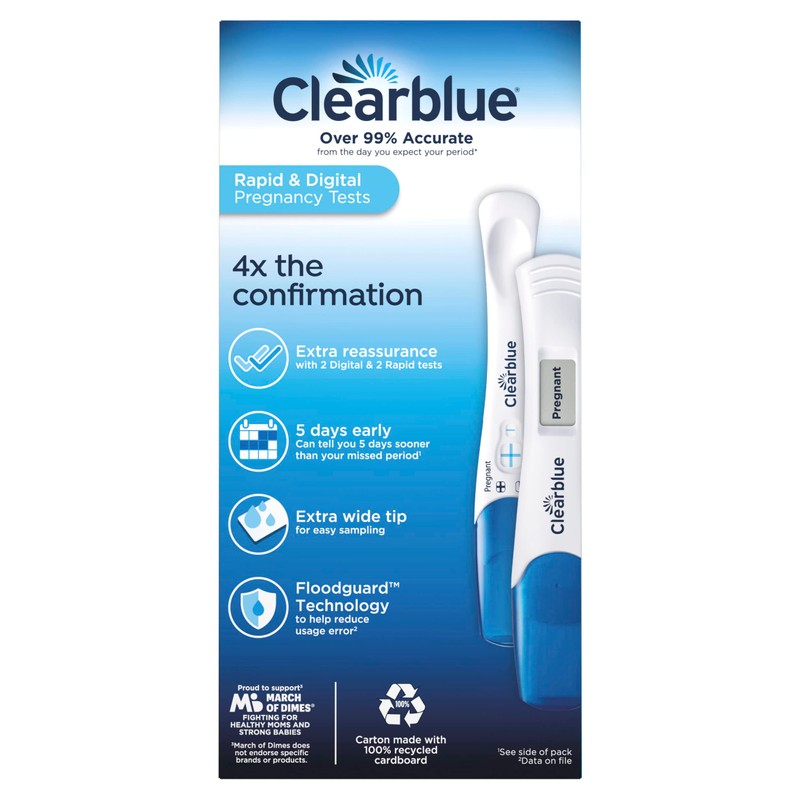 Clearblue Pregnancy Test Combo Pack, 4ct - Digital with Smart
