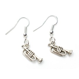 Trumpets Earrings Miniblings Trumpet Music Silver Jazz Trumpeter Mini