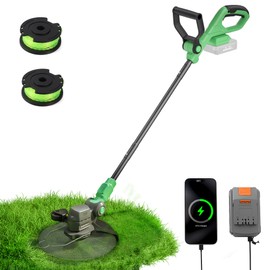 WORKPROX 12inch 20V String Trimmer, 4.0Ah Li-Ion Battery Powered Grass Cutter with Auto Line Feed, 2 in 1 Lawn Edger and Weed Trimmer with 2Pcs Grass Trimmer Spool Line