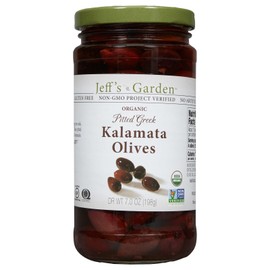 Jeff's Garden Pitted Kalamata Olives 7 oz (Pack of 6)