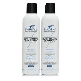 FRAGFRE Moisturizing Shampoo 8 oz (2-Pack Gift Set): Hypoallergenic, Sulfate-Free, and Fragrance-Free - Nourish and Hydrate Your Dry, Hungry Hair with a Safe and Gentle Formula - Ideal for Colors and Sensitive Scalps - Vegan and Cruelty-Free (2 Pack 16 o