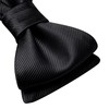 Dubulle Self Tie Bowtie and Lapel Pin Black Solid Bow