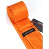 HISDERN Mens Ties Orange Ties for Men Extra Long Tie