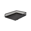 TRU RED Front Load Stackable Metal Letter Tray, Matte Black,