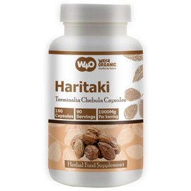 WAY 4 ORGANIC W4O Haritaki Capsules – Terminalia Chebula, 180 Pills, 90 Servings, 1000 mg. Pack of 2.