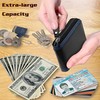 Admetus Wallet for Men Zipper Leather Wallet for Men Bifold