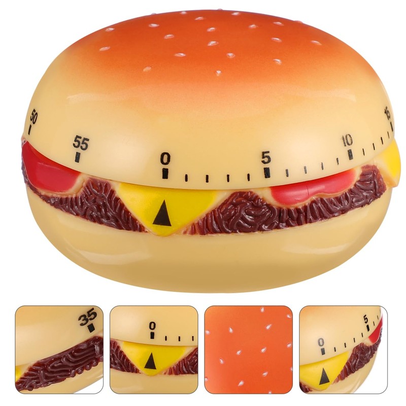 Gatuida 3 Pcs Hamburger Timer, 60 Minutes Funny Classroom Timer,
