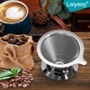 Laiyeoy Pour Over Coffee Dripper, Slow Drip Paperless Coffee Filter,