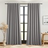 StangH Grey 100% Blackout Curtains 90 inches Long, Faux Linen
