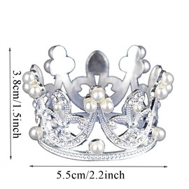Infant Baby Girl Boy Crown Photo Shoots Headband for Newborn Crystal Princess Party Headwear Photography Props