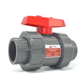 TTFLEX 1-1/2" Inch (DN40) True Union Ball Valve, ASTM NBR O-ring, Slip Socket Ball Valve with Full Port for Water System