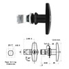 2 Packs T-Handle Door Lock, Truck Camper Trailer Locking Latch,