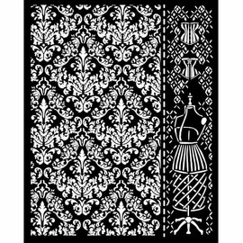 Stamperia - Thick Stencils for Scrapbooking, Albums, Card Making, Bullet Journalling, and More, Mannequin, Flexible Material, Easy to Clean, Perfect for Crafts and Gifting (Brocante Antiques)