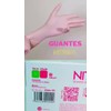 Guantes descartables antideslizantes UniSeal 3.5 grs color rosa talle M