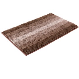 COSY HOMEER 28x18 Inch Bath Rugs Made of 100% Polyester Extra Soft and Non Slip Bathroom Mats Specialized in Machine Washable and Water Absorbent Shower Mat,Brown