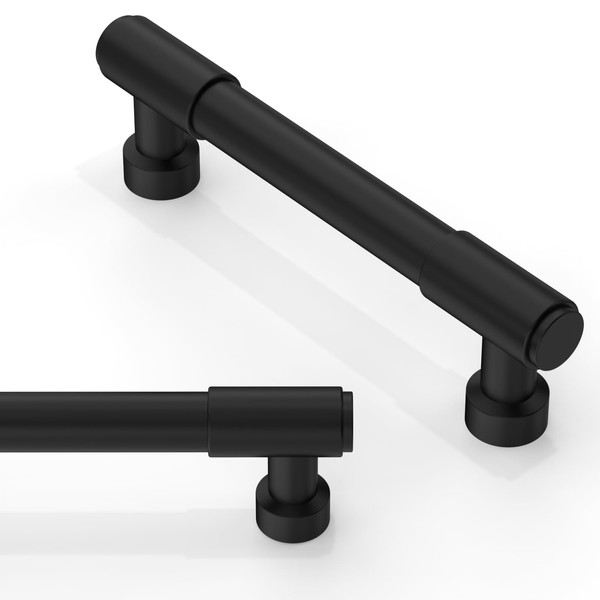 Asimerdeco 10 Pack Matte Black Cabinet Pulls 3.75 Inch(96mm) Kitchen