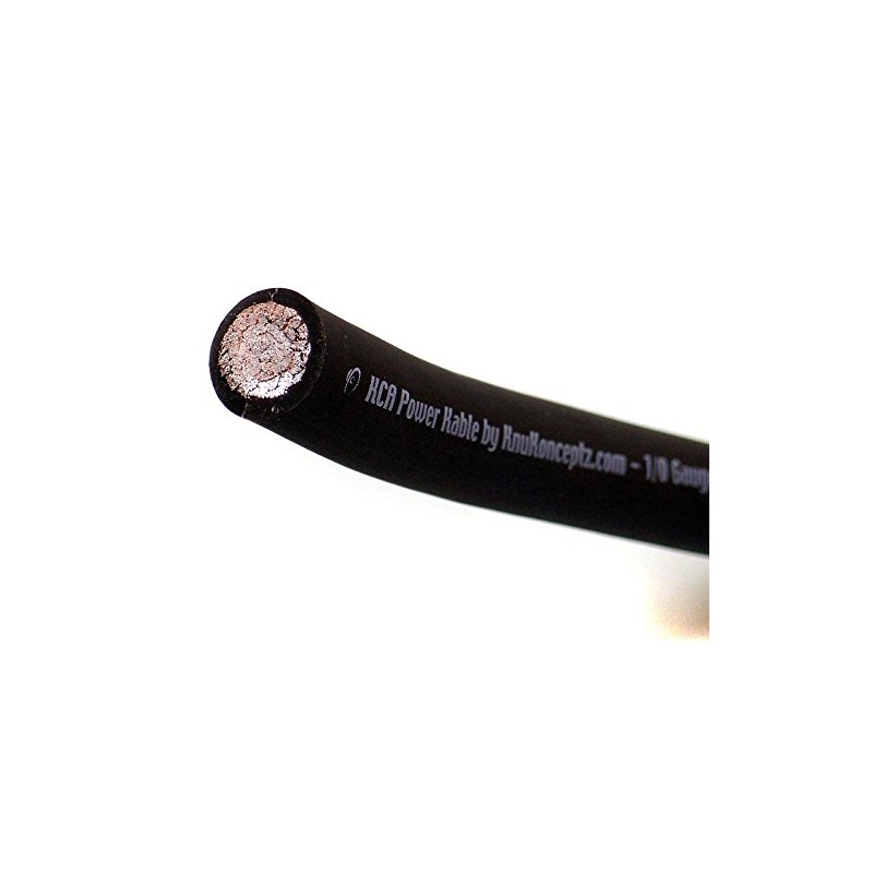 KnuKonceptz KCA 0 Gauge Power Ground Amp Wire Cable Black