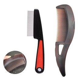 Dandruff Comb - 2 Pcs Scalp Sweep Detoxing Comb Stainless Steel Fine Tooth Comb for Women Men Kids, Dandruff Remover Comb Scalp Sweep Detoxing Comb, Lice Comb Multifunctional Hairbrush