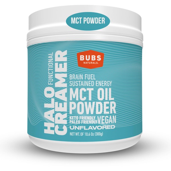 BUBS Naturals MCT Oil Powder - Medium Chain Triglycerides - Keto Vegan & Paleo Friendly - Healthy Coconut Fats + Low Carb - Dairy-Free Energy Source - Perfect for Coffee, Protein Shakes & Baked Goods