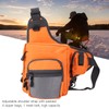 Polyester Multifunctional Fishing Tackle Crossbody Bag with Adjustable Shoulder Straps(Orange