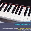 QMG Piano Stickers for All White Keys (49/61/76/88 Key Keyboards)