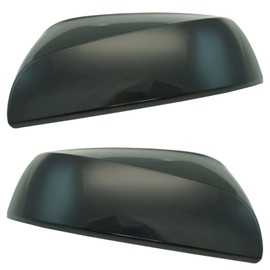TRQ Black Paint to Match Mirror Cap LH RH Pair Compatible with Toyota Tacoma Pickup Truck