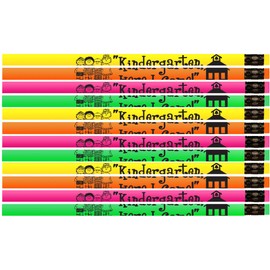 Kindergarten, Here I Come Pencils! Neon Kindergartener Pencils - 36 Qty Package - Express Pencils
