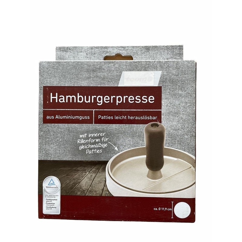 daniplus Hamburger Press Cast Aluminium Burger Press Diameter 11.9 cm