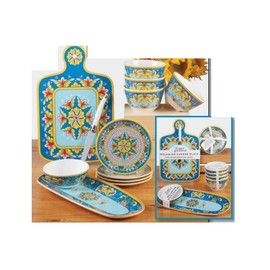 Certified International Palermo Canape Plate Set, 6-inch Diameter, Set of 4, For Everyday Use, Kitchen Accessories, Party Celebration