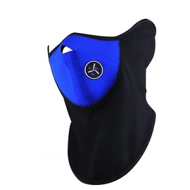 TRIXES Blue Neoprene & Fleece Half Face & Neck Warmer for Ski Snowboard Airsoft