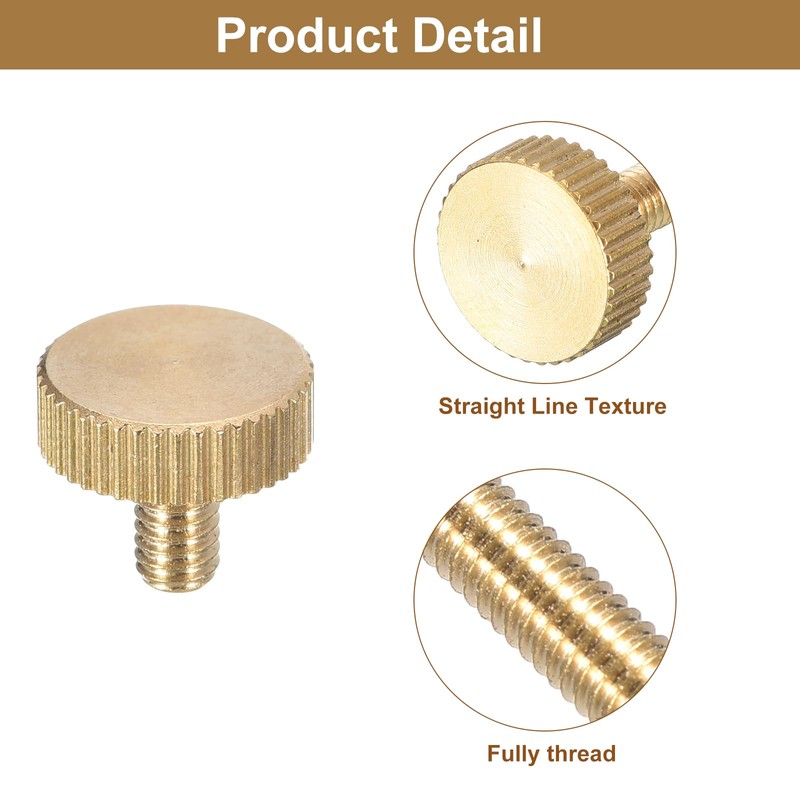 QUARKZMAN M4 x 8 mm Knurled Thumb Screws, 6 Pieces