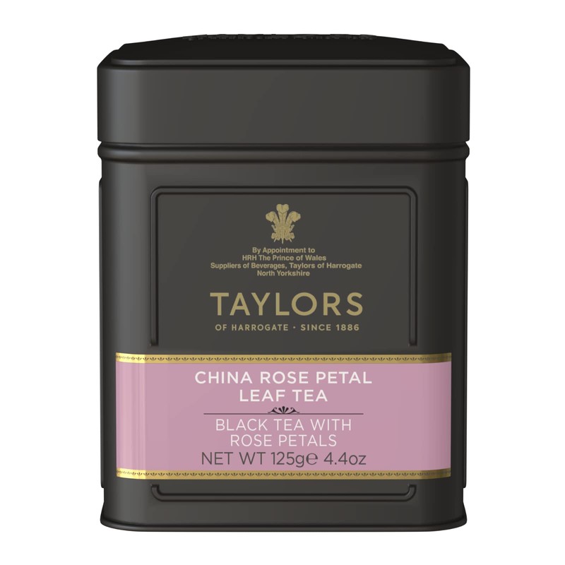 Taylors of Harrogate China Rose Petal, Black Tea, Loose Leaf,