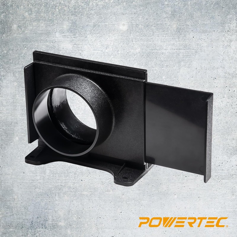 POWERTEC 70357 4 Inch Wall Mounting Blast Gate with Bracket