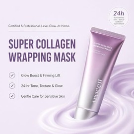 Máscara Facial Envolvente de Super Colágeno AROCELL 50g – Paquete de Máscara Facial Coreana Desconchable con Película de Colágeno | Cuidado Hidratante