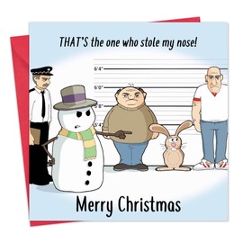 Twizler Funny Christmas card with Snowman Line Up - Merry Christmas Card - Humour Christmas Card - Xmas Card - Happy Christmas Card - Womens Christmas Card Female - Mens Xmas Card Male