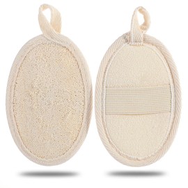 Ruzister 2 Beige Luffa-Badetücher，Luffa Schwamm，Loofah，Rückenschrubber