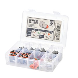 IWISS Deutsch 3 Pin DT Series Connectors, Size 16 Stamped Contacts, 3 Way Automotive Electrical Connectors, 80 Pieces