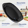 Coppice Black Oval Aluminium Foil Platters for Parties, Buffets &