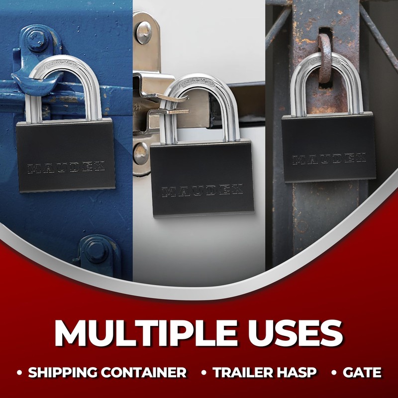 Maudex® PDK73 Heavy Duty Padlock with 5 Keys - 13mm