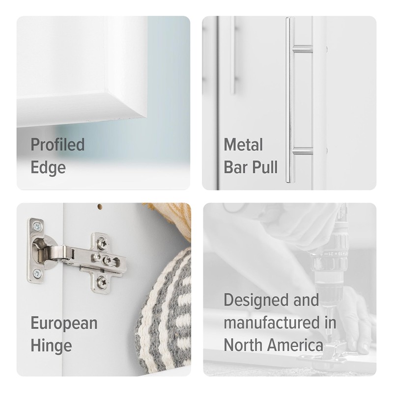 Prepac White Cabinet: Elite Wall Cabinet, WEW-3224 Garage Cabinet with