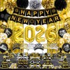 New Year Decorations 2026 - Black Gold Happy New Year