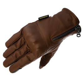 Komine GK-850 Motorcycle Leather Winter Short Gloves - Z Series Brown L