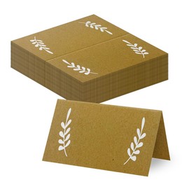 HAIKING Wedding Place Cards, 50 Pcs Kraft Paper Place Cards for Weddings, Banquets, Events (3.54 * 1.96in)